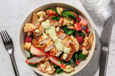 Brunet svinefilet og ovnsbakte rotfrukter