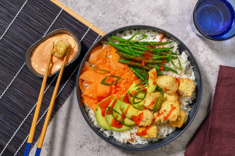 Krispig "bang bang tofu"