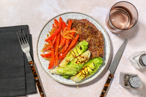 Extra de ternera glaseada en salsa de mostaza y miel