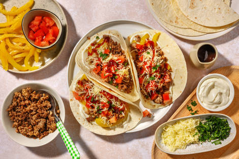 Quesadillas di carne e cheddar fondente