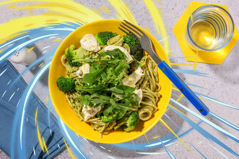 Kraftfull pesto-pasta