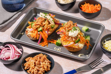 Ovnbagte kartofler og pulled pork | Byg selv