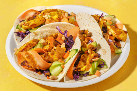 Rask sataykrydret kyllingtaco