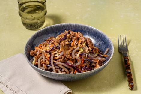 One Pan Spiced Teriyaki Pork Udon