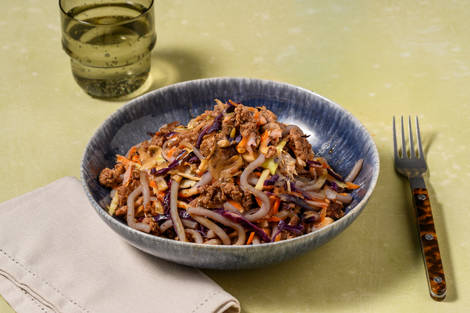 One Pan Spiced Teriyaki Beef Udon