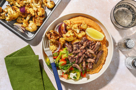 Röst-Blumenkohl mit extra Schweinestreifen