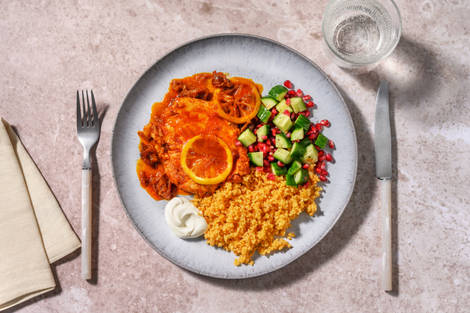 Kryddad kyckling i citron- och dadelsås