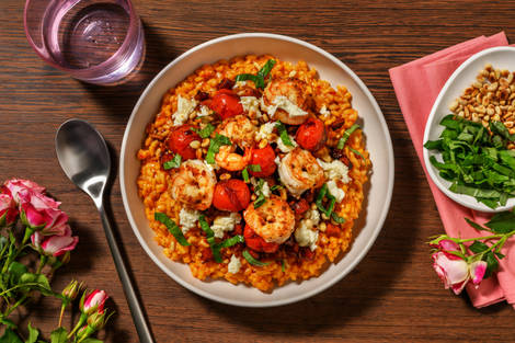 Capreserisotto på räkor och chorizo