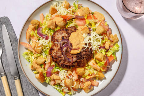 Cheeseburgerbowl met smokey speciale saus