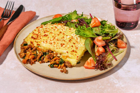 Middle Eastern Double Beef & Fetta-Mash Pie