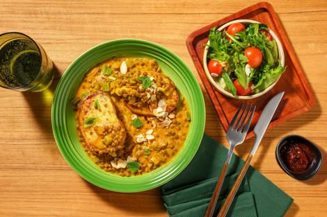 Haloumi Salad & Dhal-Loaded Spuds 