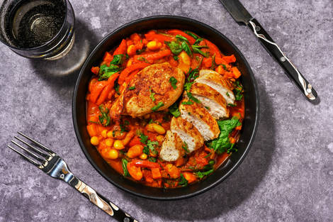 Paprika Chicken & Smokey White Bean Stew