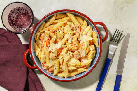 Double Creamy Chicken & Cherry Tomato Fasta-Pasta
