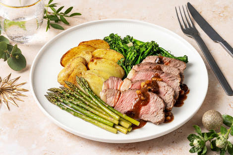 Very Merry Roast Lamb & Cranberry Walnut Sauce