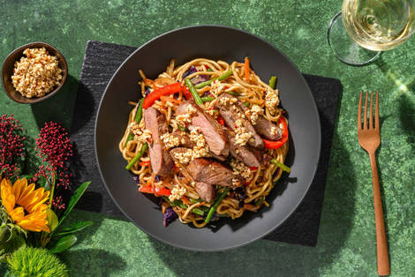 Umami Steak and Noodle Stir-Fry