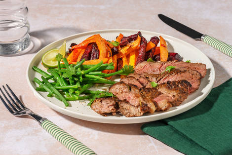 Jerk Beef Rump & Rainbow Fries