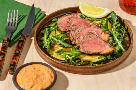 Seared Beef Rump & Charred Courgette Salad