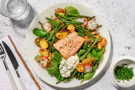 Carb Smart Creamy Chive and Horseradish Double Salmon