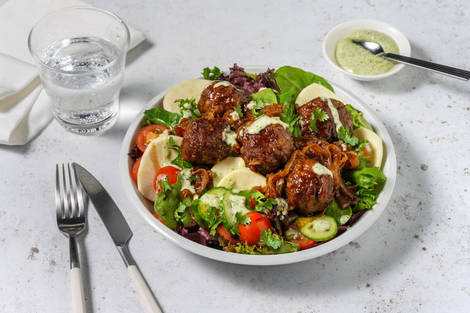 Double Beef Meatballs & Cherry Tomato Salad