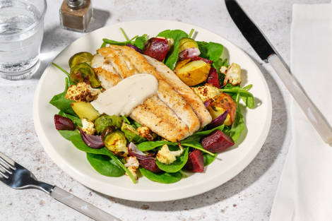 Baked Double Barramundi & Honey Roast Veggie Toss