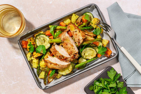 Rustic Double Greek Chicken & Potato Traybake