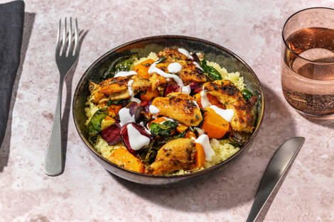 Garlic-Herb Chicken & Veggie-Bacon Couscous