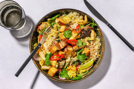 Beef, Tofu & Crispy Rice Bambino Wombok Salad