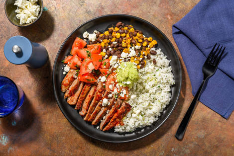 Fiesta Steak and Black Bean Platter