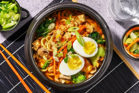 Ramen aux champignons et au tofu