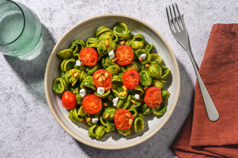 Grøn gedeost-orecchiette