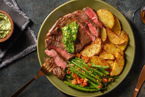 Feines Rinderhüftsteak mit Bärlauchbutter