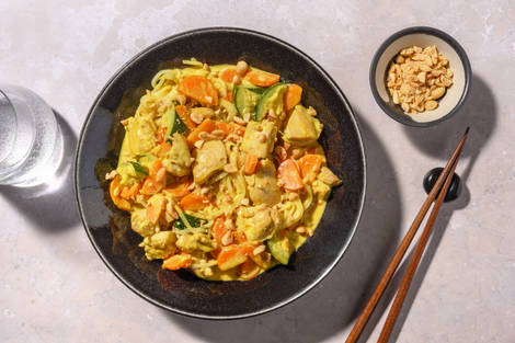 Curried Coconut Chicken and Rice Noodles