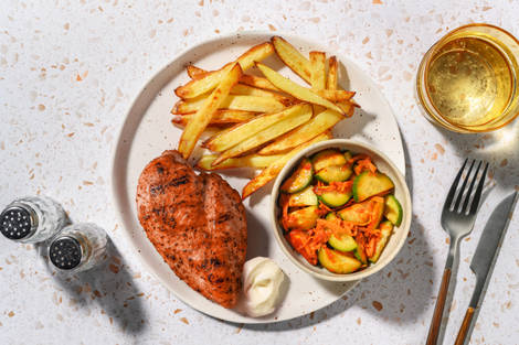 Korean Style Chicken Breast and Ginger Pickled Salad