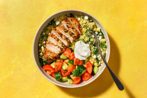 Snabblagad fläskkotlett på grekiskt vis