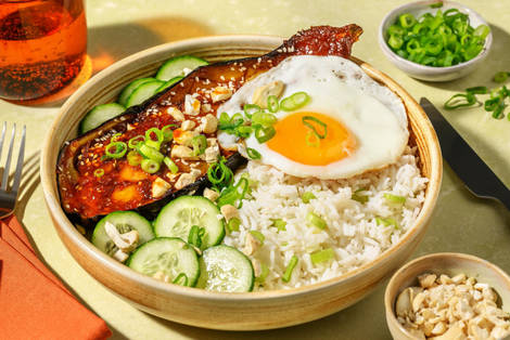 Japanische Aubergine mit Miso-Glasur 