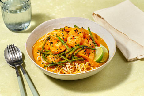 Thai Style Coconut Prawn Noodle Soup