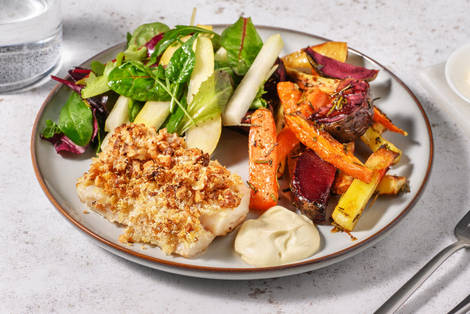 Valnötspanerad vit fisk