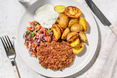 Grekiska vegofärsbiffar