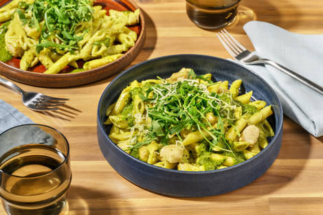 Presto Pesto Chicken and Leek Penne
