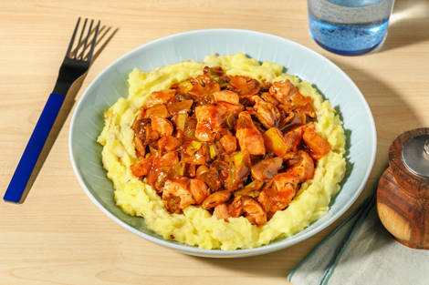 Red Wine Chicken, Mushroom and Leek Stew