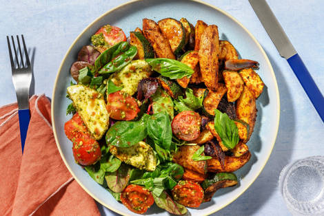 Mediterraner Ofenkartoffelsalat mit Caprese