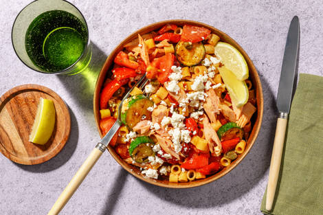 Sicilian Inspired Tuna and Ditali Pasta Salad