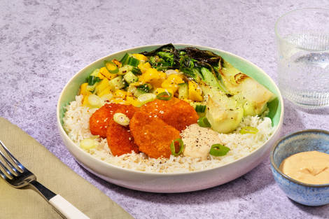 Veganska nuggets med röd thaicurry