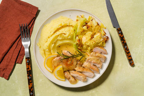 Bistecche di pollo all'arancia e verze gratinate