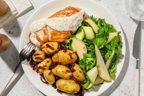 Kyckling med krämig senapssås