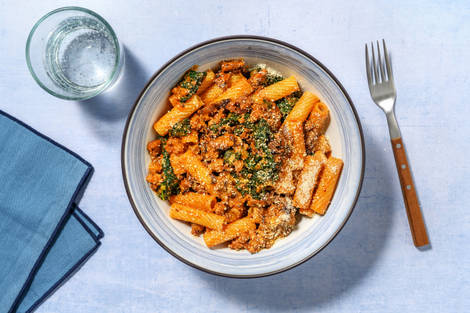 Quick Korean Inspired Beef Rigatoni