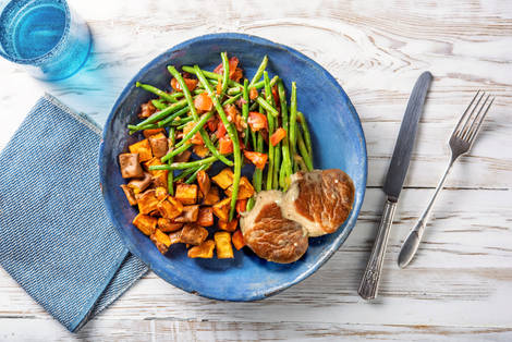 Bio-Schweinefilet mit Honig-Balsamico-Soße