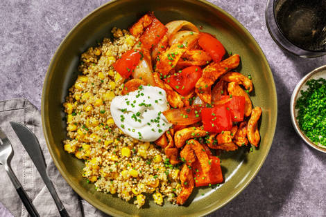 Saftiges Hähnchen-Paprika-Gulasch