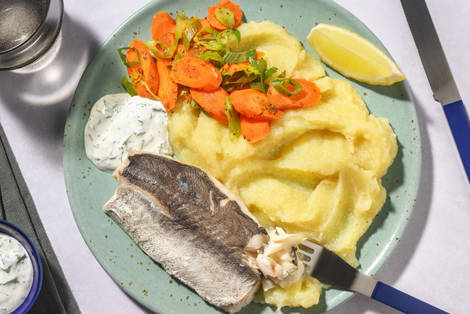 Seehecht mit Selleriepüree & Buttermilchsoße