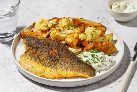 Filetto di branzino alla paprika e verdure arrosto